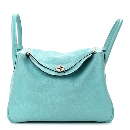 Hermes Taurillon Clemence Lindy 30 Bleu Atoll 1 of 10