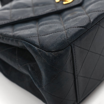 Chanel Lambskin Quilted CC Flap Shoulder Bag Navy 11 of 16