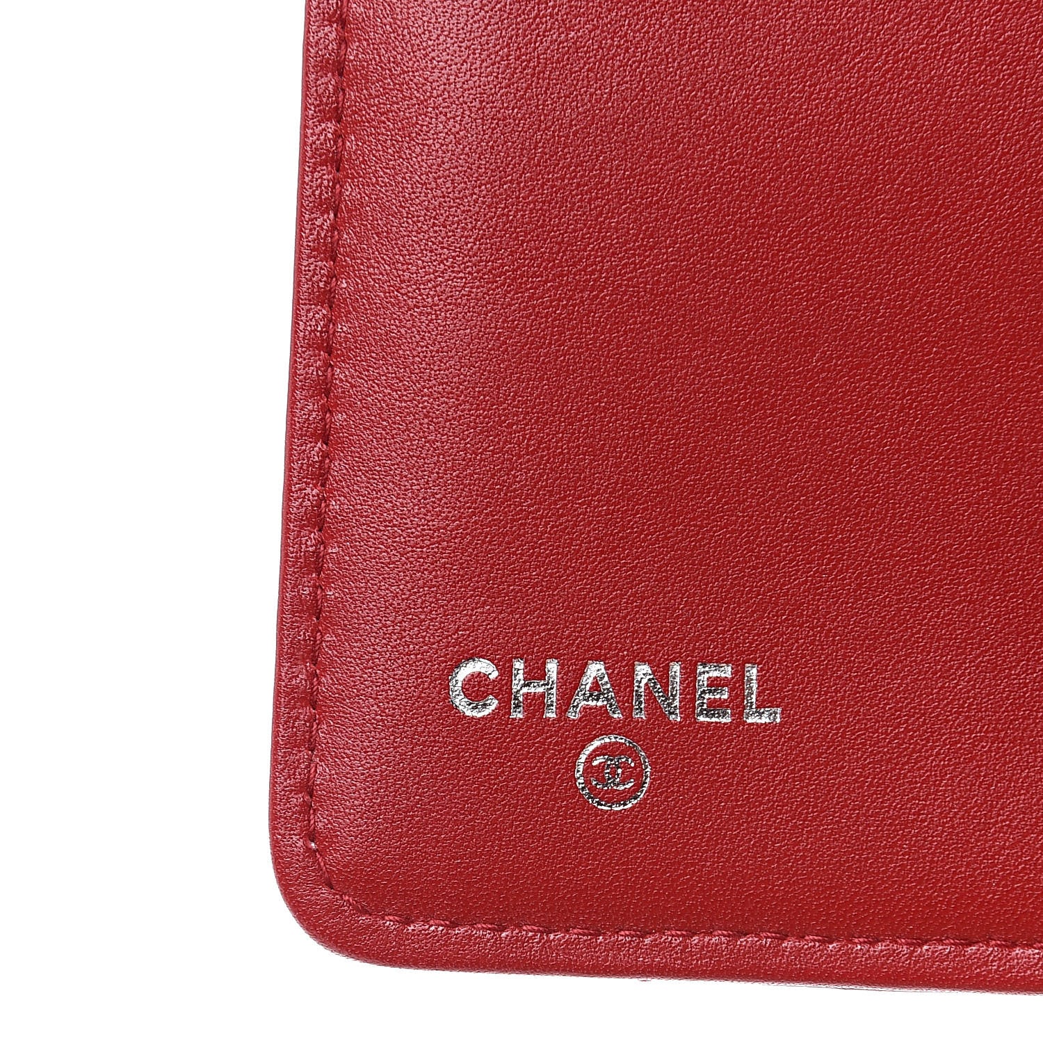 Chanel Caviar Quilted Zipped Pocket Wallet Dark Red 7 of 13