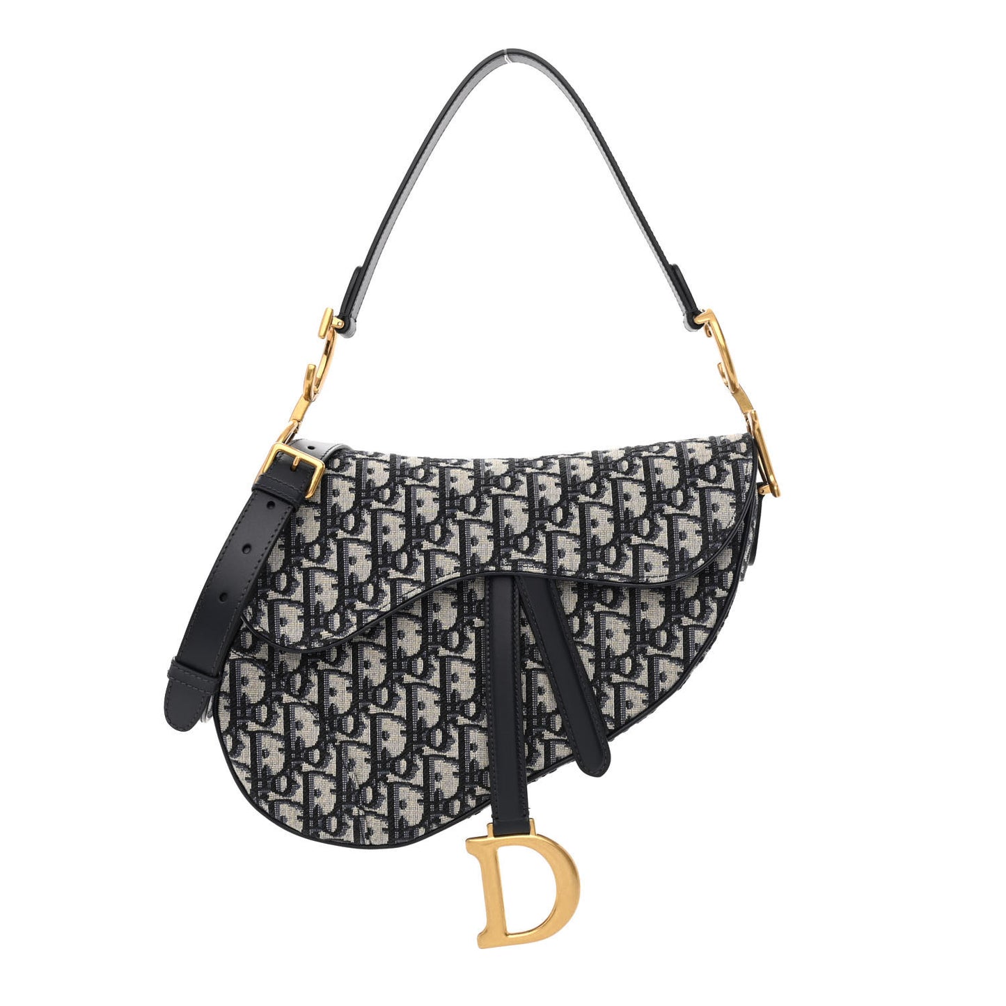Oblique Saddle Bag With Strap Blue