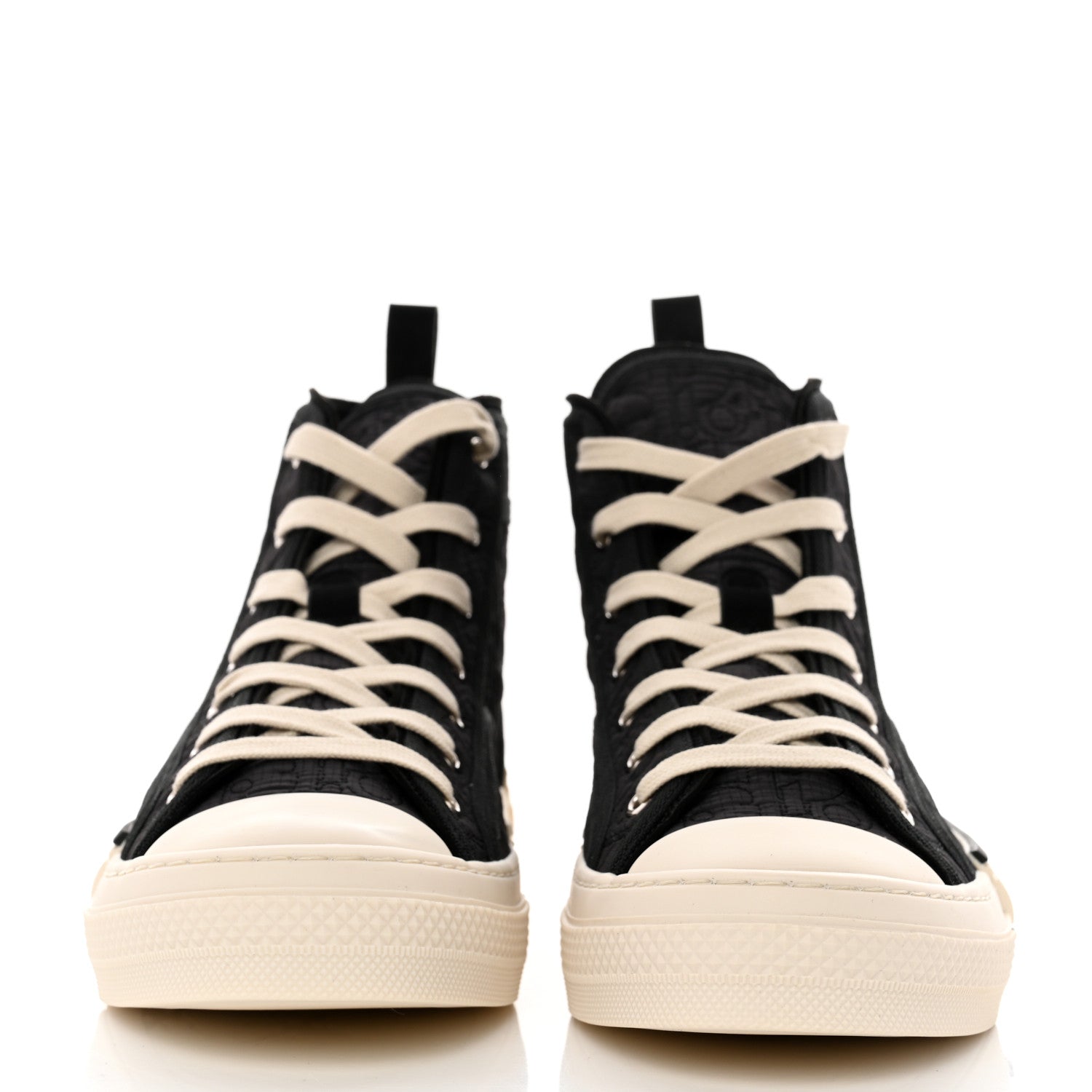 Christian Dior Oblique Kumo Mens B23 High Top Sneakers 42 Black Beige 2 of 9