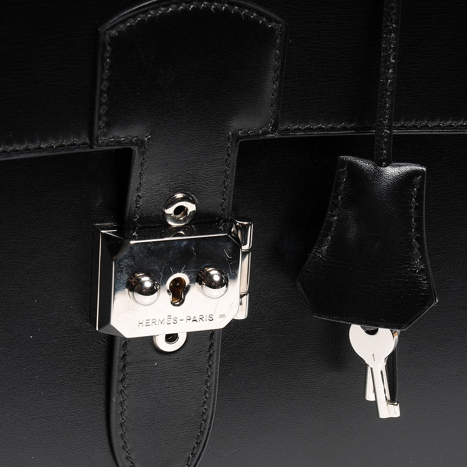 Hermes Box Sac a Depeche 41 Serviette Briefcase Noir 6 of 8