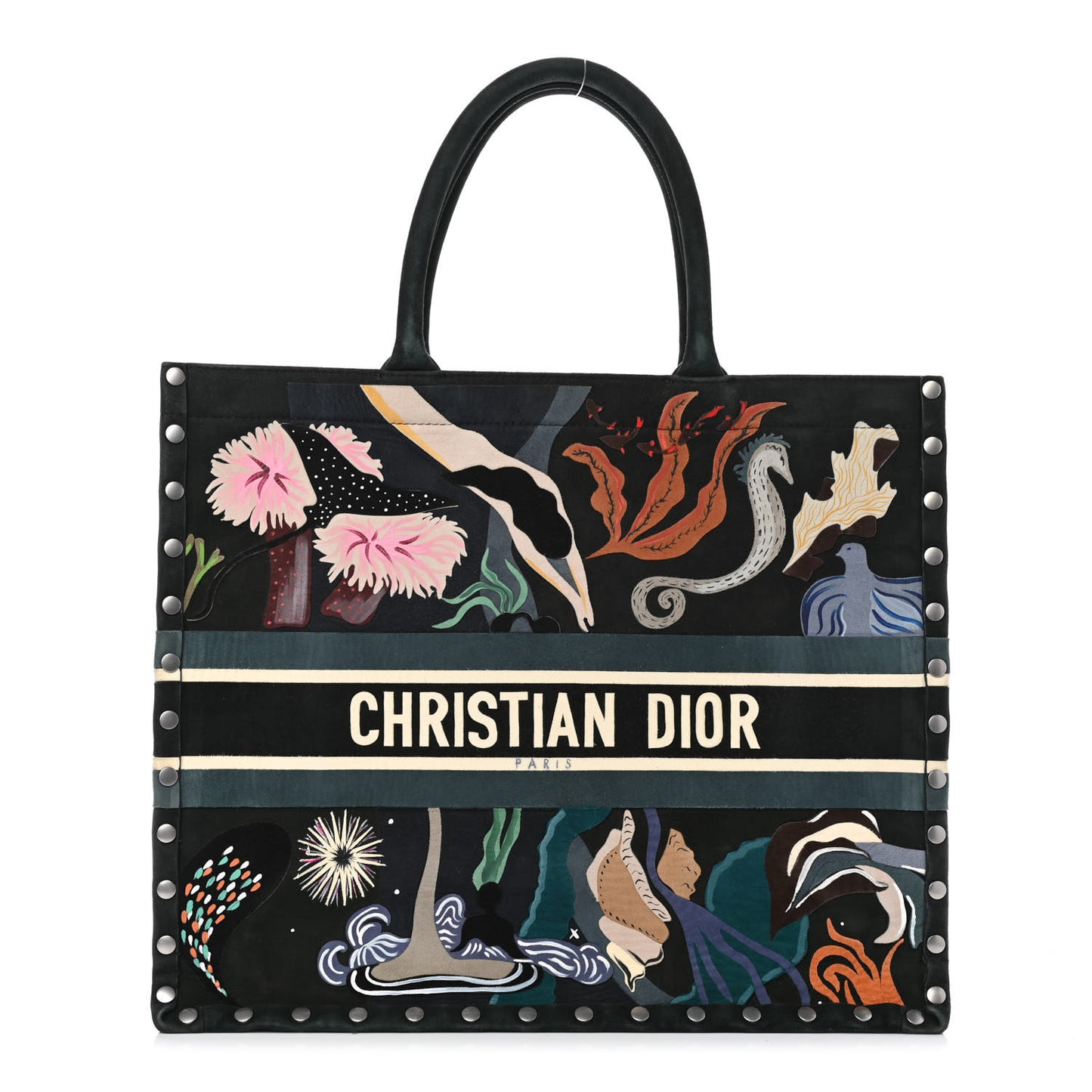 Suede Large Sea Book Tote Black