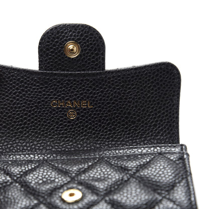 Chanel Caviar Quilted Flap Card Holder Wallet Black 8 of 11