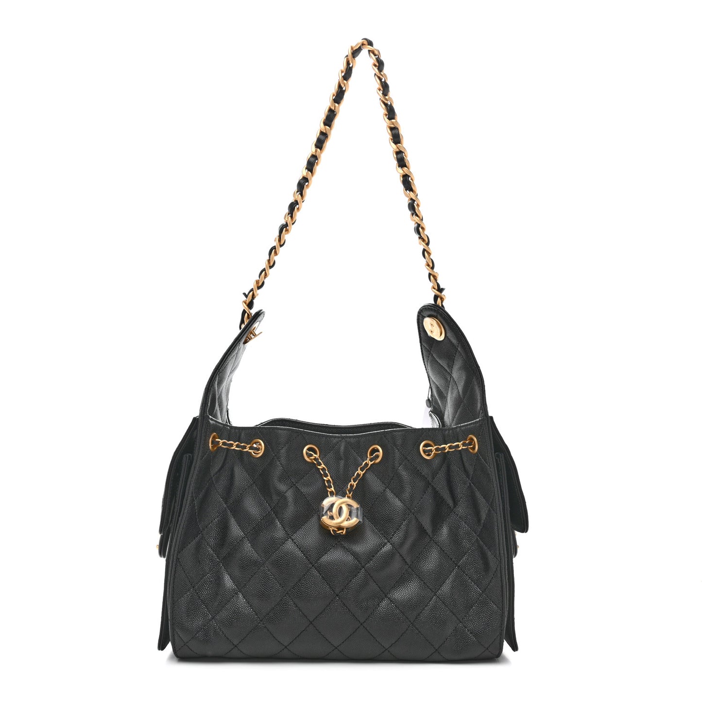 Caviar Quilted Small Chanel 25 Handbag Black