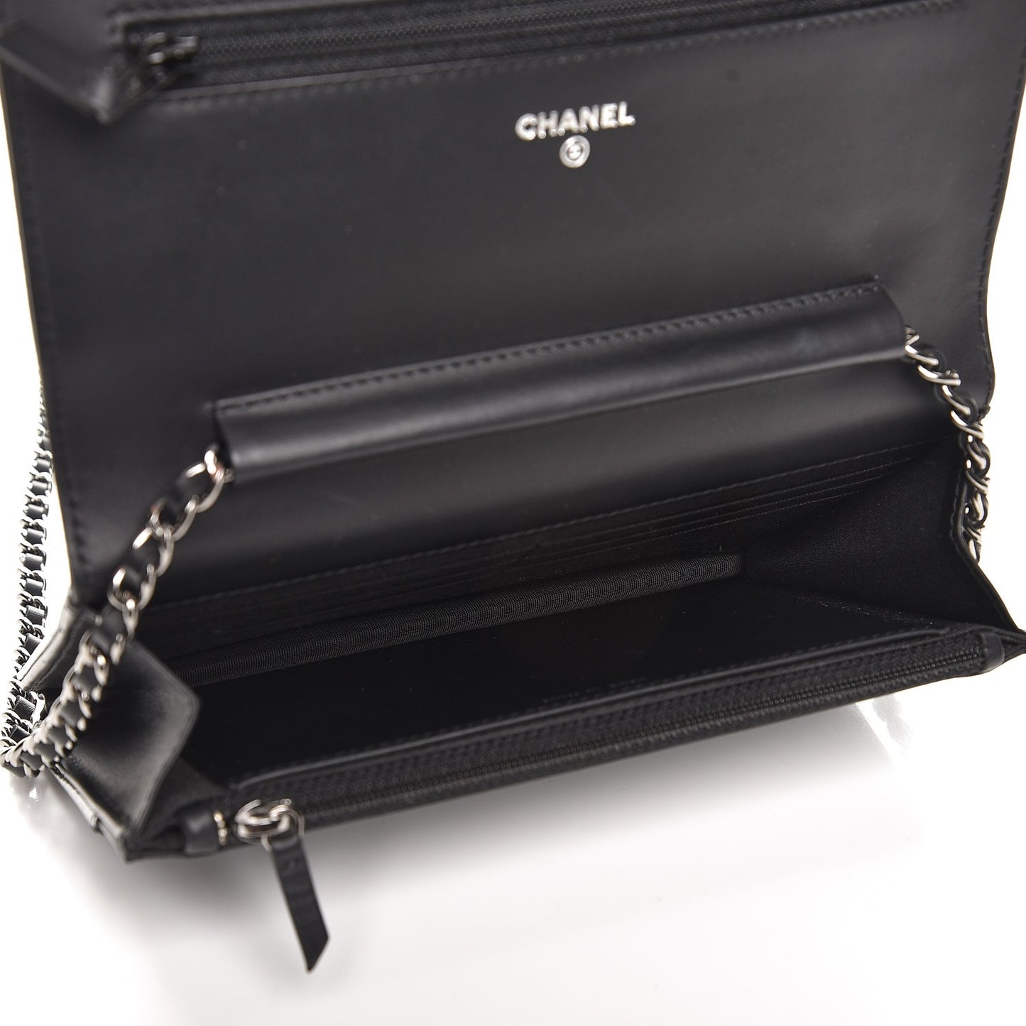 Patent Caviar Timeless CC Wallet on Chain WOC Black