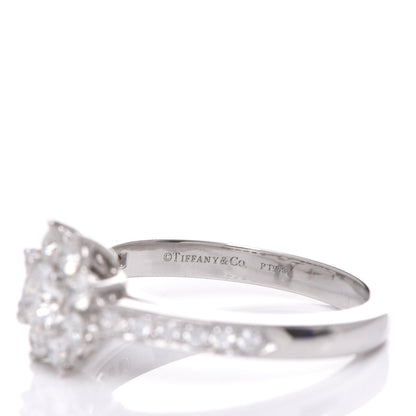 Tiffany Platinum Diamond Flora Ring 48 4.5 5 of 6