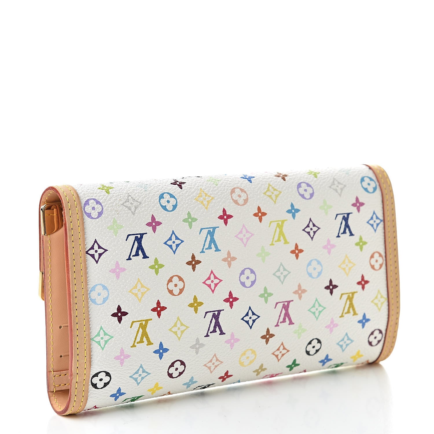 Louis Vuitton Monogram Multicolor Porte Tresor International Wallet White 3 of 7