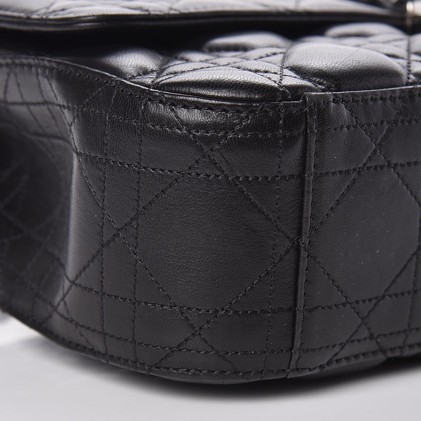 Lambskin Cannage Medium Miss Dior Flap Black