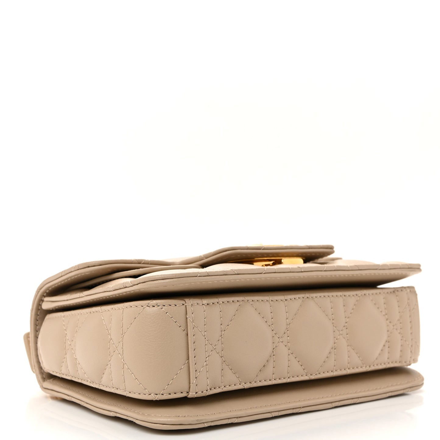 Lambskin Cannage Mini Jolie Top Handle Bag Beige
