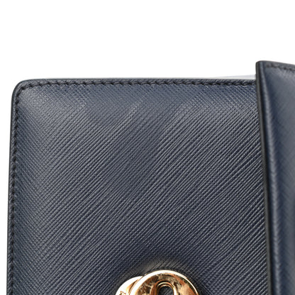 Salvatore Ferragamo Printed Calfskin Ginny Crossbody Bag Oxford Blue 9 of 12