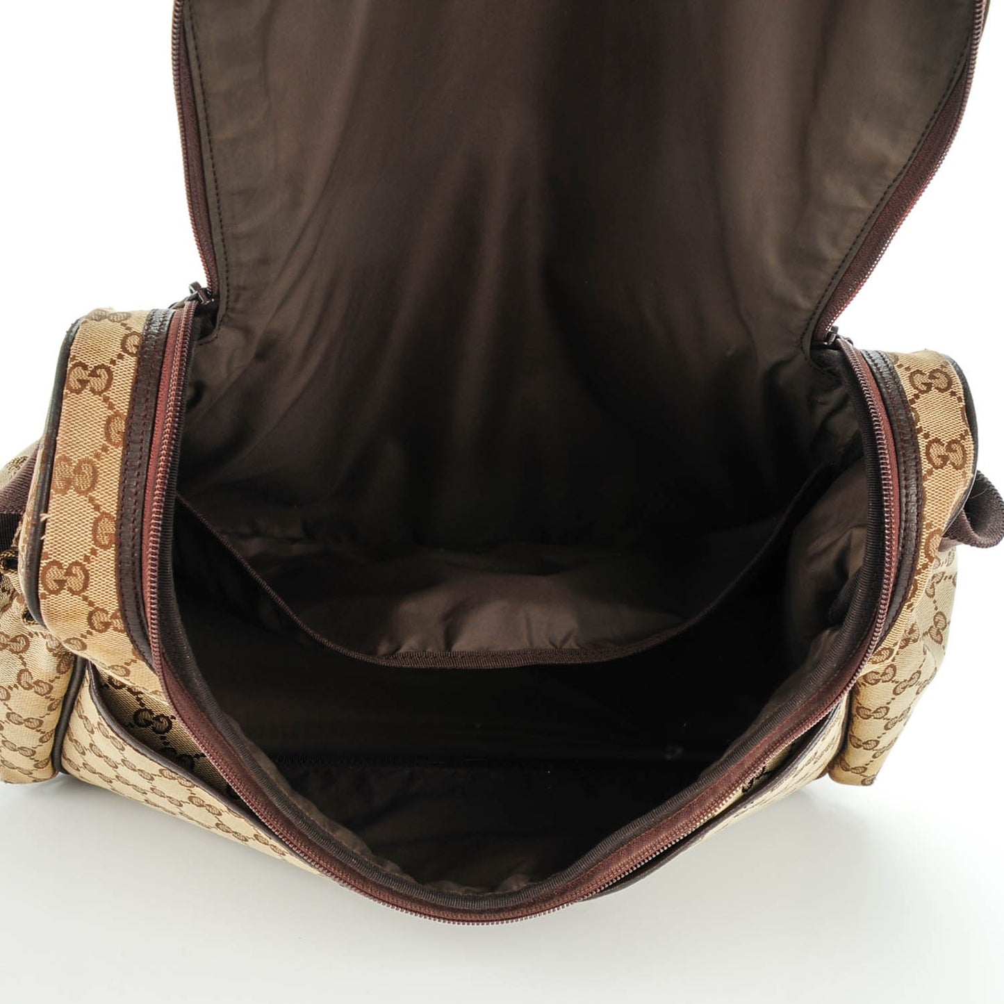 Monogram Natural Pigskin Large Diaper Bag Beige Ebony Cocoa Dark Chocolate
