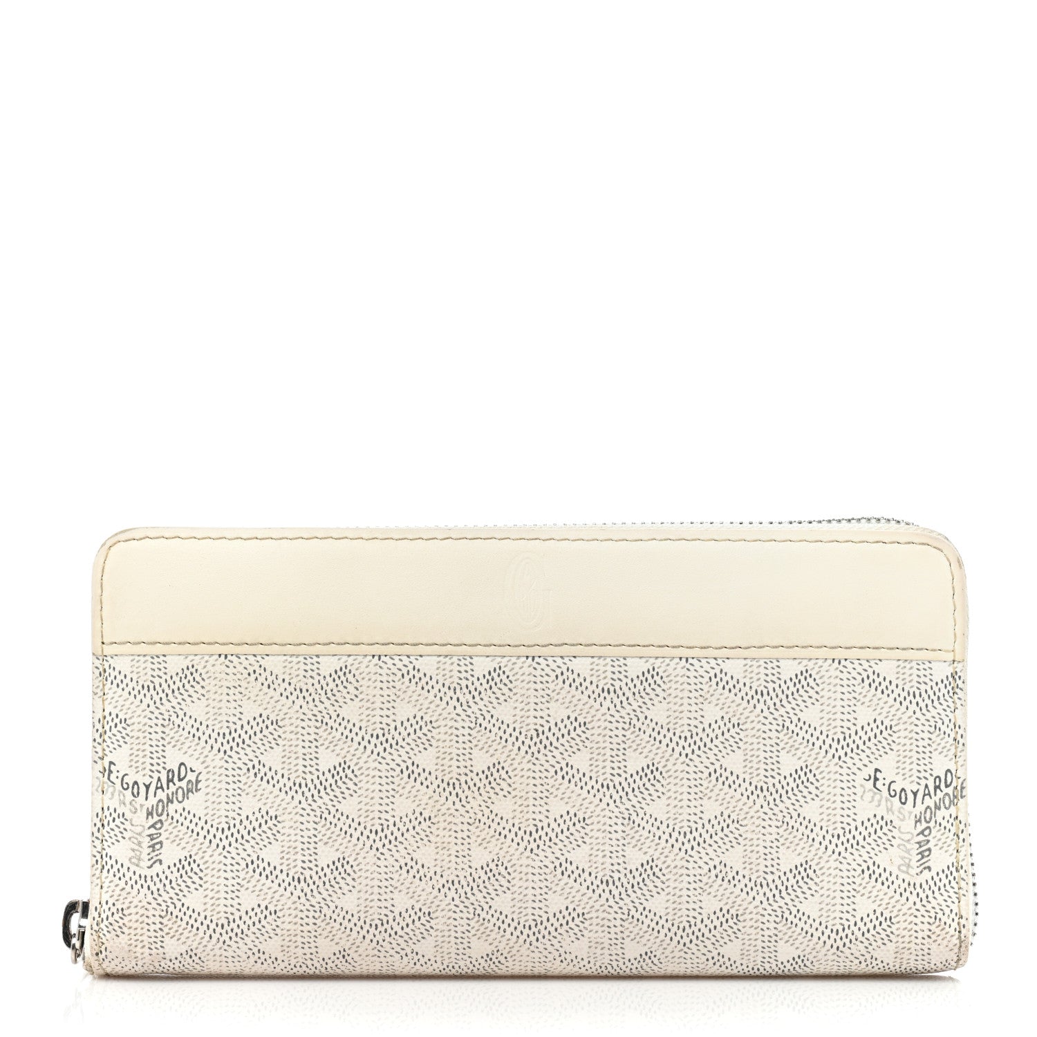 Goyard Goyardine Matignon Zip Around GM Wallet White 1 of 29