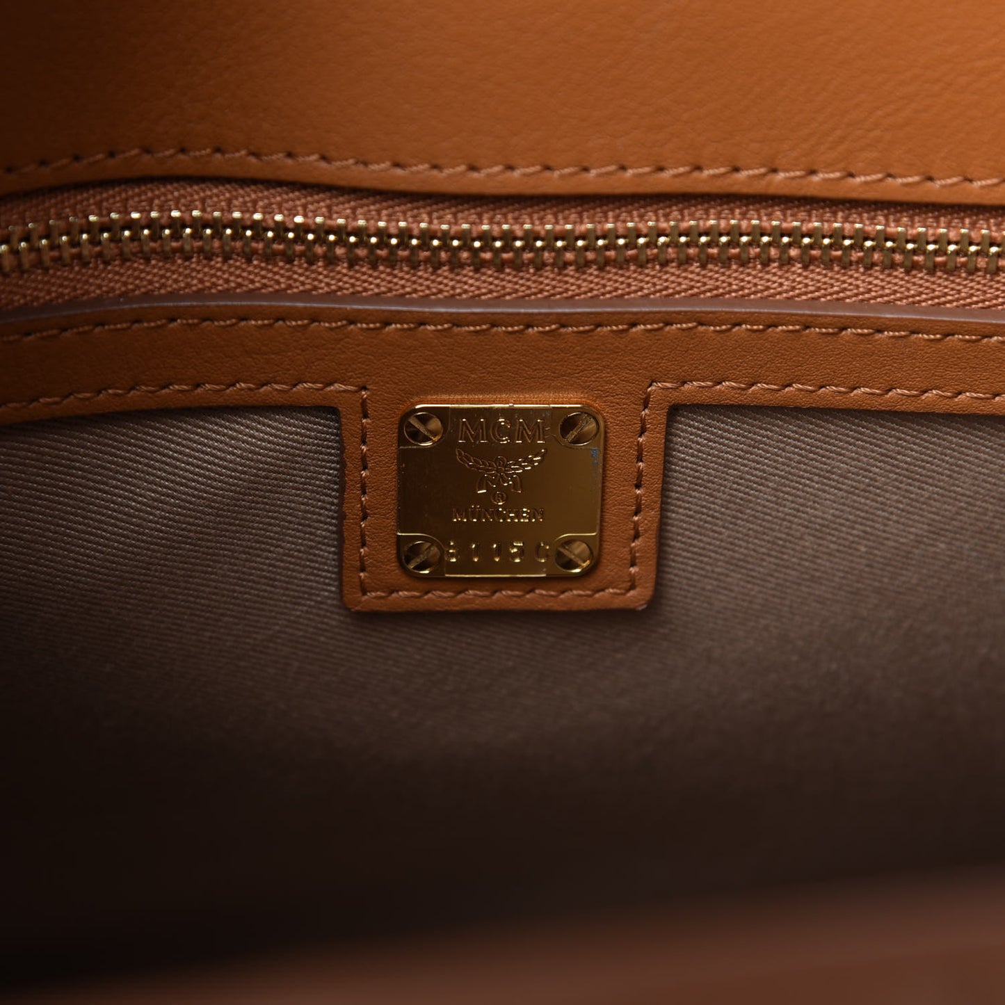 Calfskin Ottomar Monogram Essential Bucket Bag Cognac