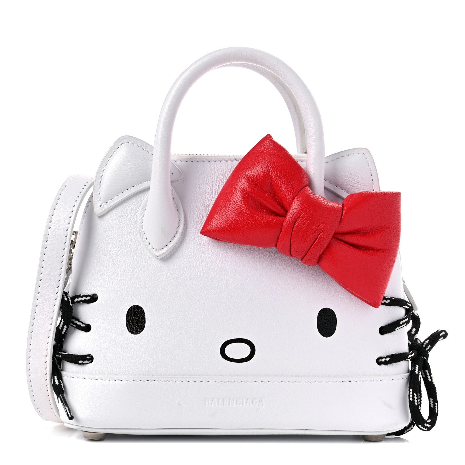 Balenciaga Calfskin Hello Kitty XXS Ville Top Handle Bag White 1 of 17