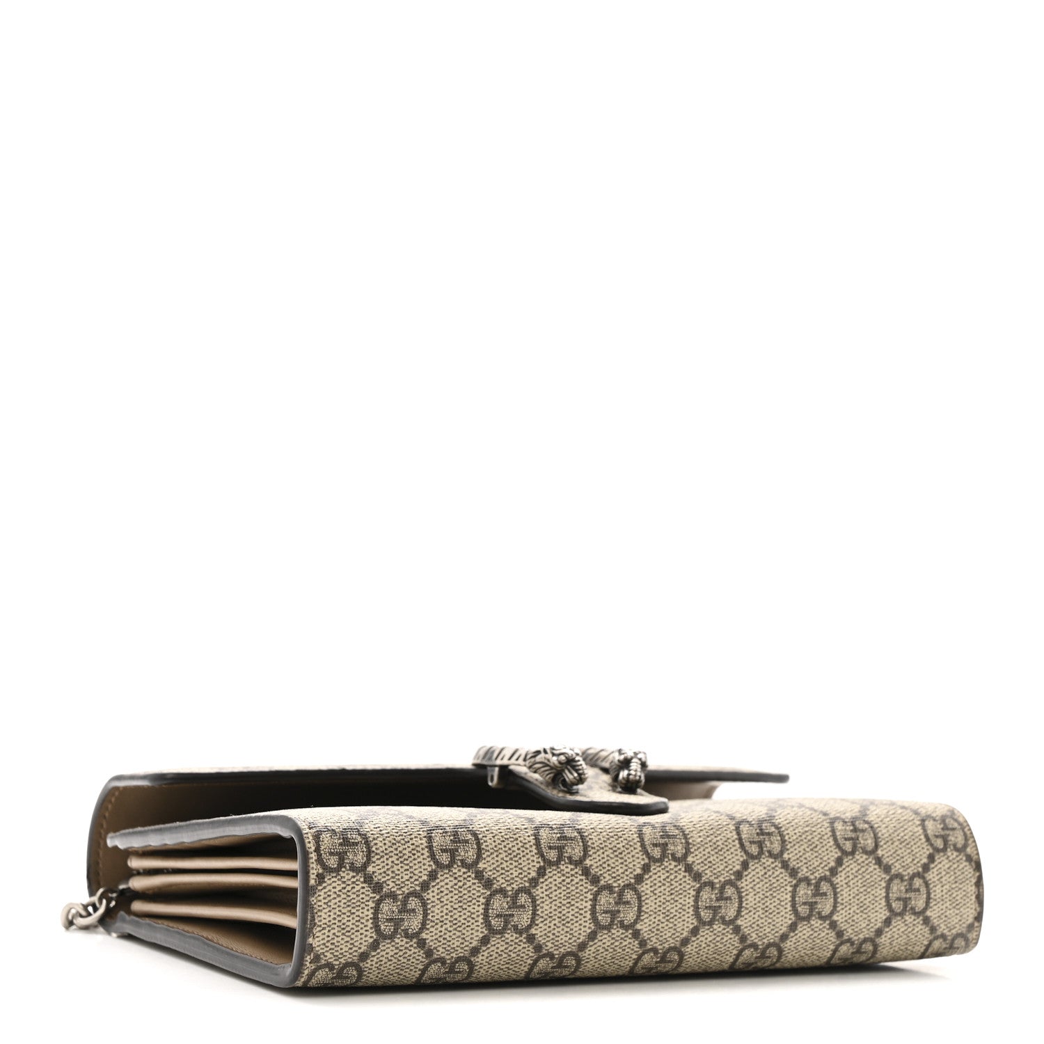 Gucci GG Supreme Monogram Mini Dionysus Chain Wallet Beige Taupe 4 of 13