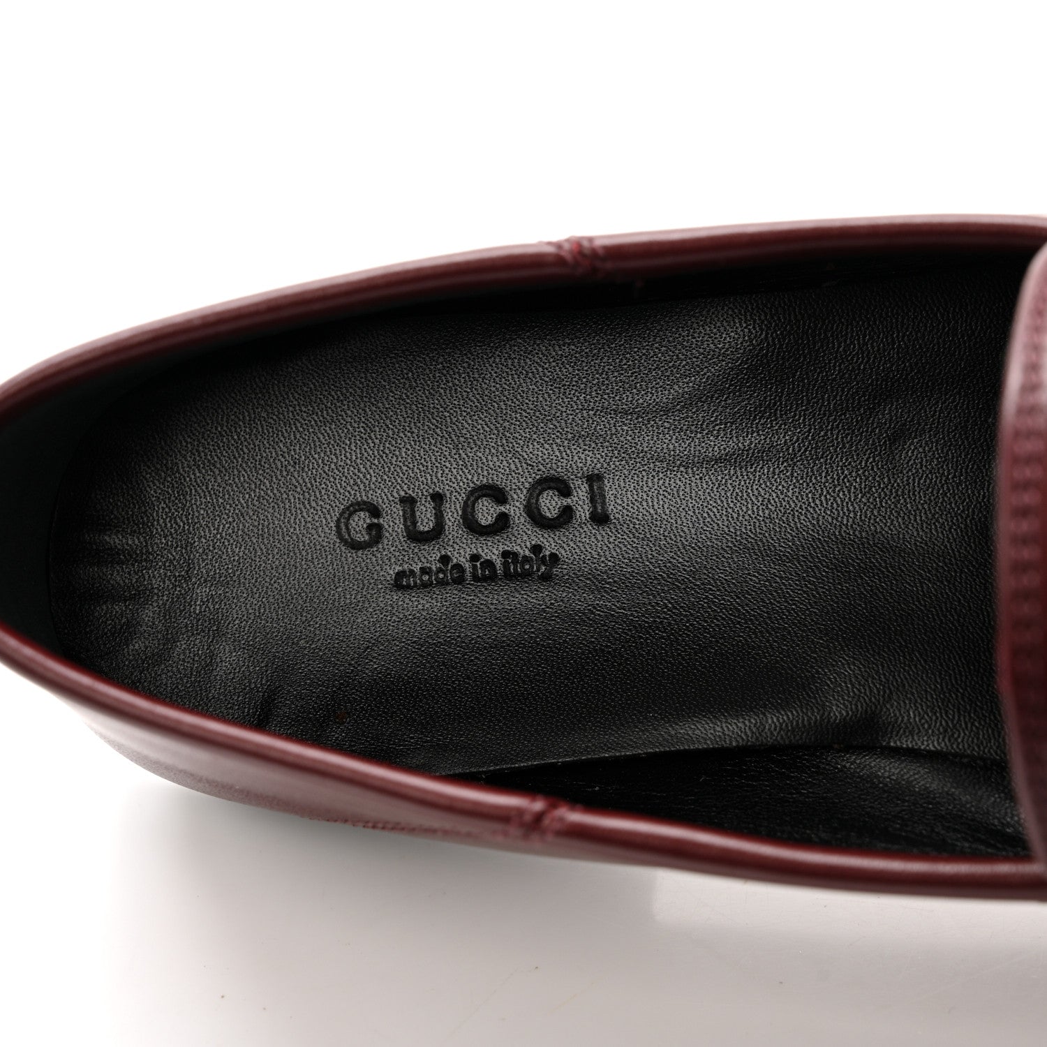Gucci Lambskin Womens Brixton Horsebit Loafers 36.5 Vintage Bordeaux 13 of 20