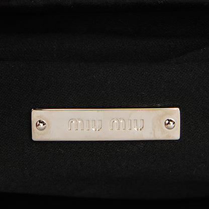 Miu Miu Nappa Matelasse Crystal Flap Clutch Black 6 of 8