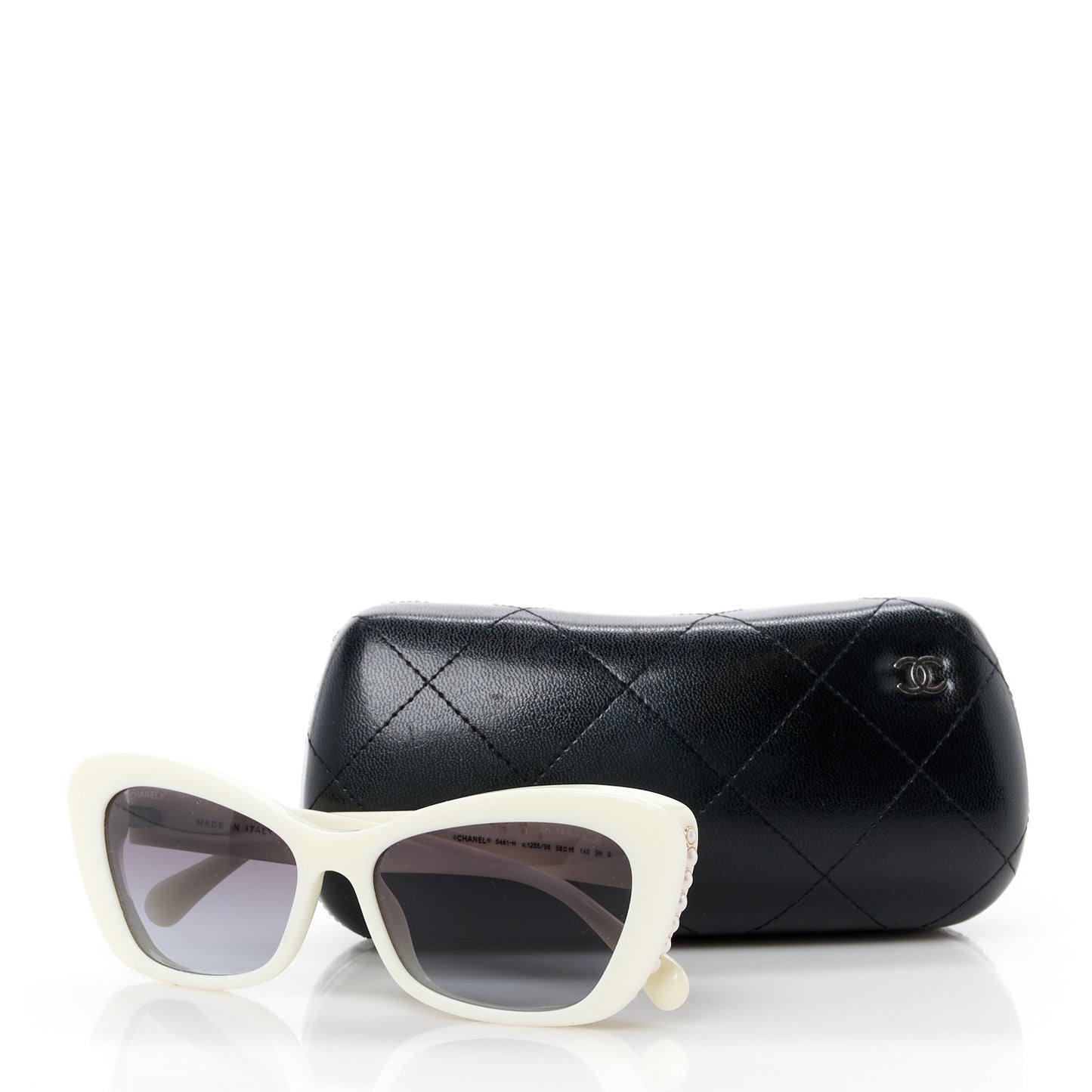 Acetate Pearl Cat Eye CC Sunglasses 5481-H White