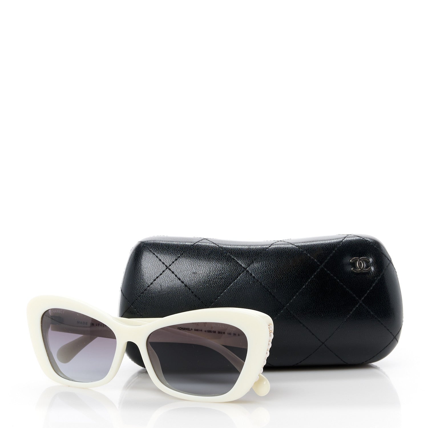 Chanel Acetate Pearl Cat Eye CC Sunglasses 5481-H White 8 of 8
