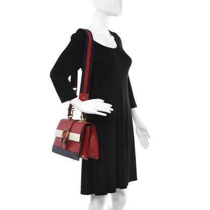 Gucci Calfskin Bamboo Web Medium Dionysus Top Handle Bag Red White Blue 2 of 8