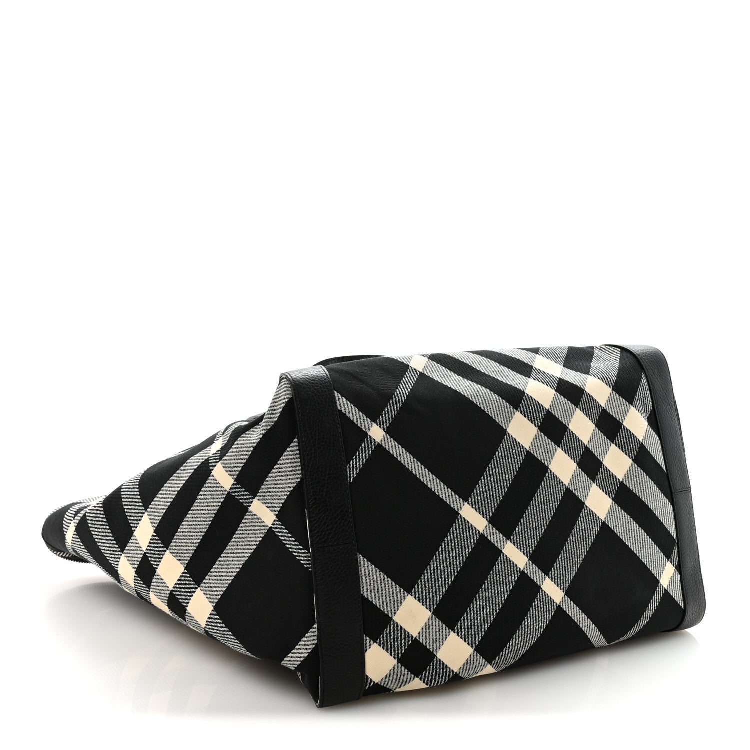 Burberry Jacquard Check Festival Tote Black White 1844160