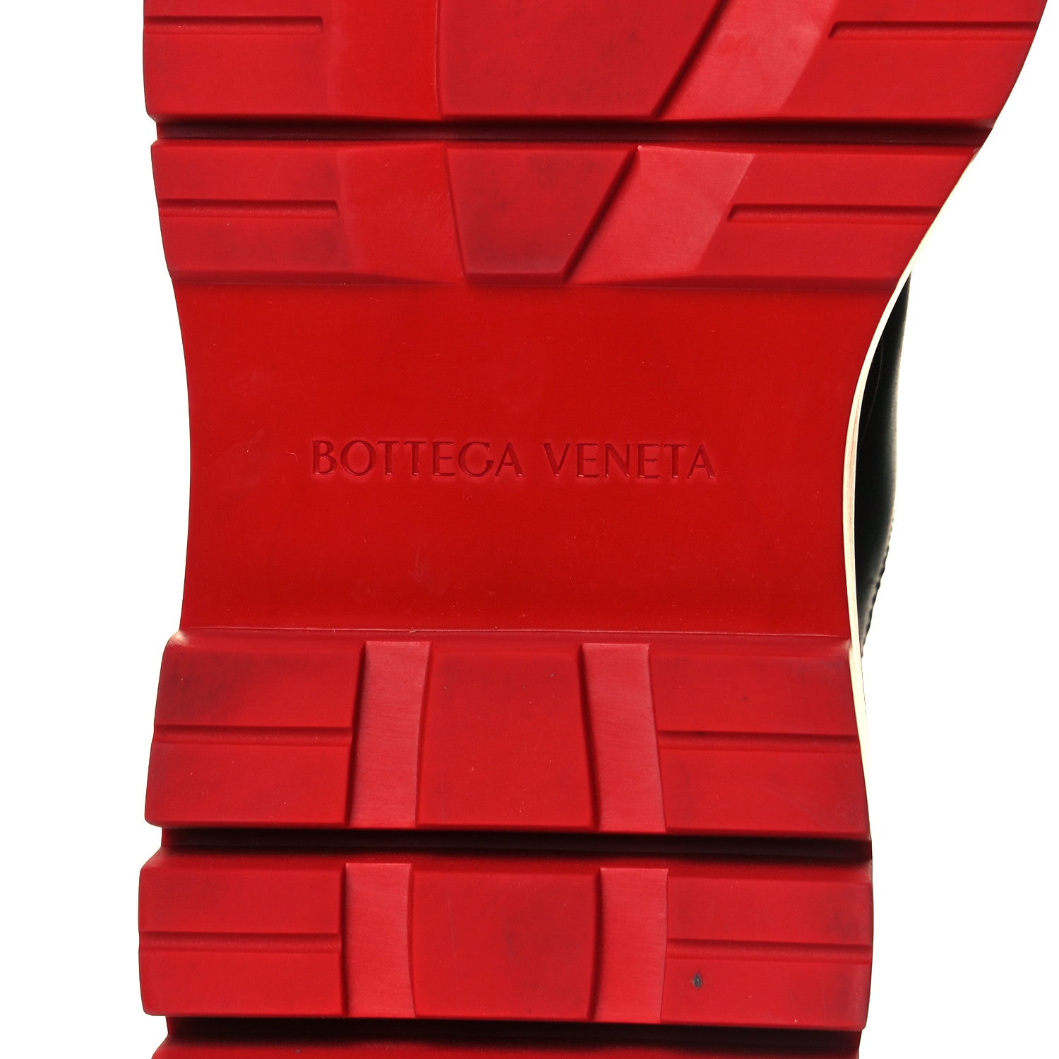 Bottega Veneta Calfskin The Tire Chelsea Boots 40 Black Bright Red 6 of 10