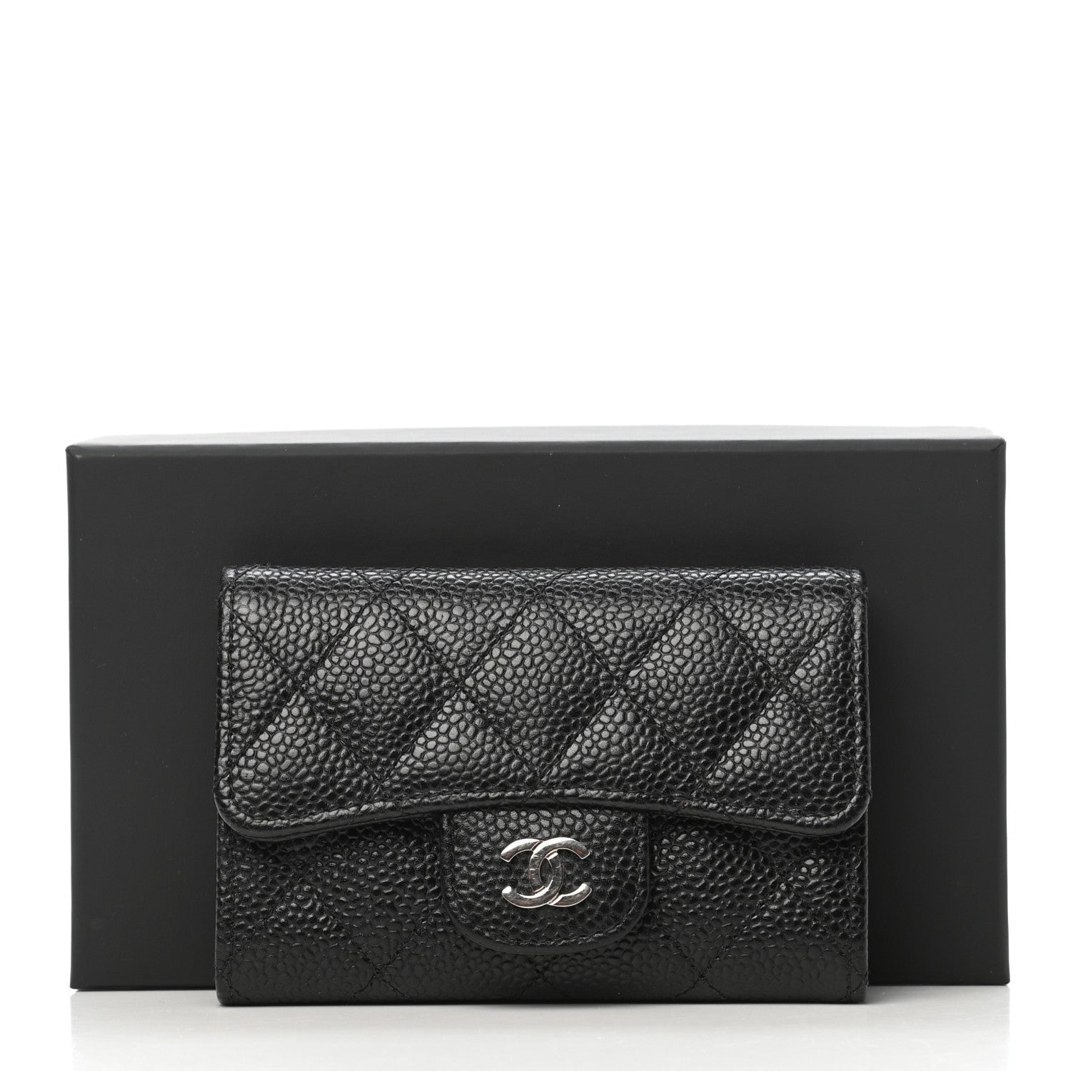 Chanel Caviar Quilted Flap Card Holder Black 9 of 9