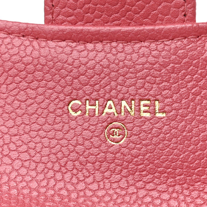 Chanel Caviar Quilted Flap Card Holder Wallet Pink 6 of 7