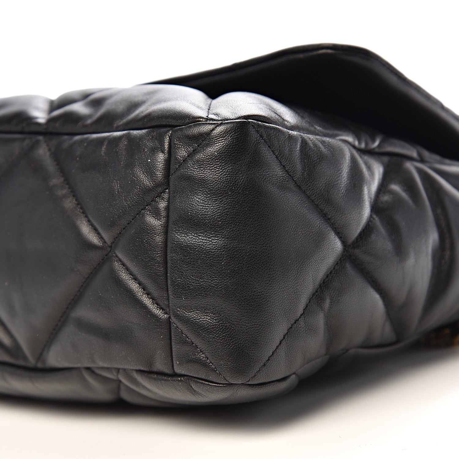 Chanel Goatskin Quilted Maxi 19 Flap Black 8 of 10
