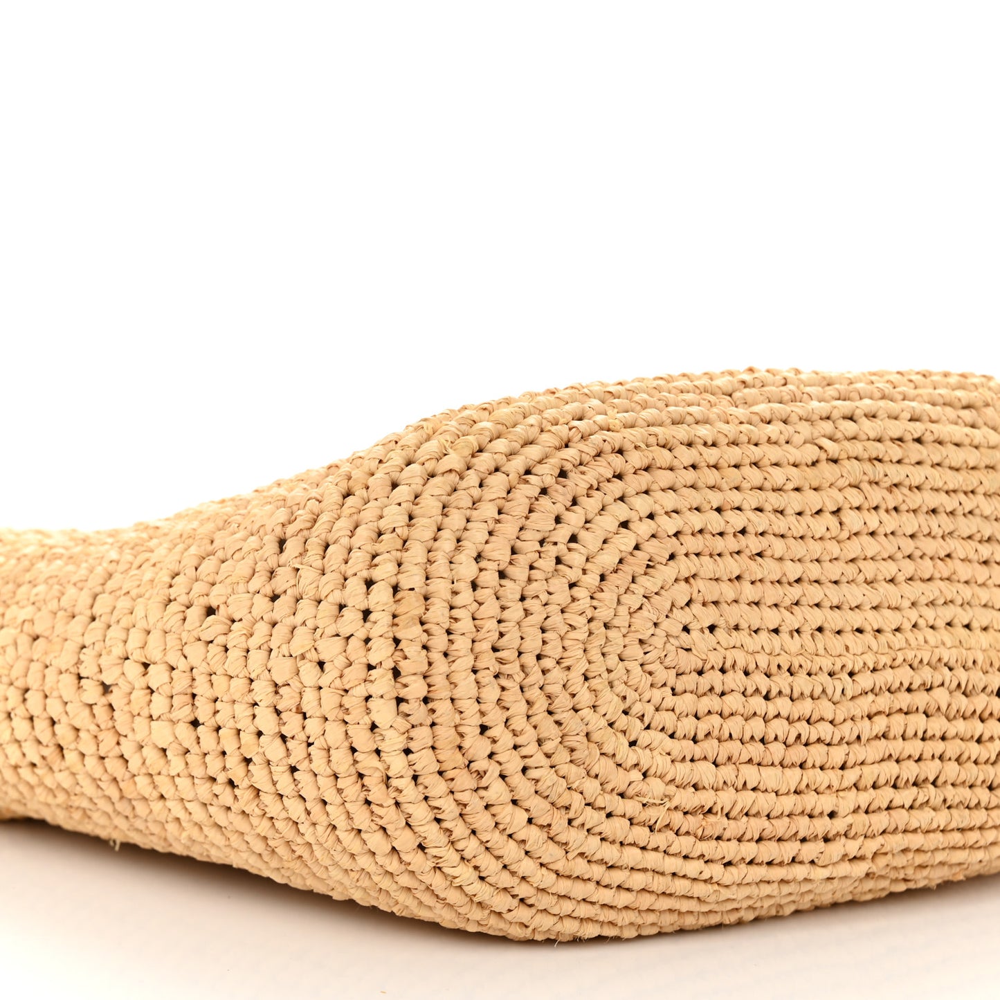 Calfskin Raffia Paulas Ibiza Pochette Bag Natural Tan