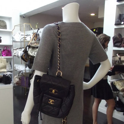 Chanel Lambskin Quilted Backpack Black 2 of 11