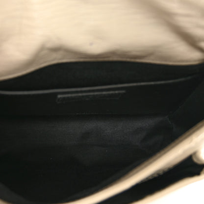 Saint Laurent Crinkled Calfskin Matelasse Monogram Baby Niki Chain Satchel Ivory 6 of 13