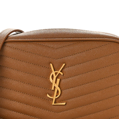 Saint Laurent Grain De Poudre Matelasse Monogram Mini Lou Camera Bag Dark Natural 8 of 11