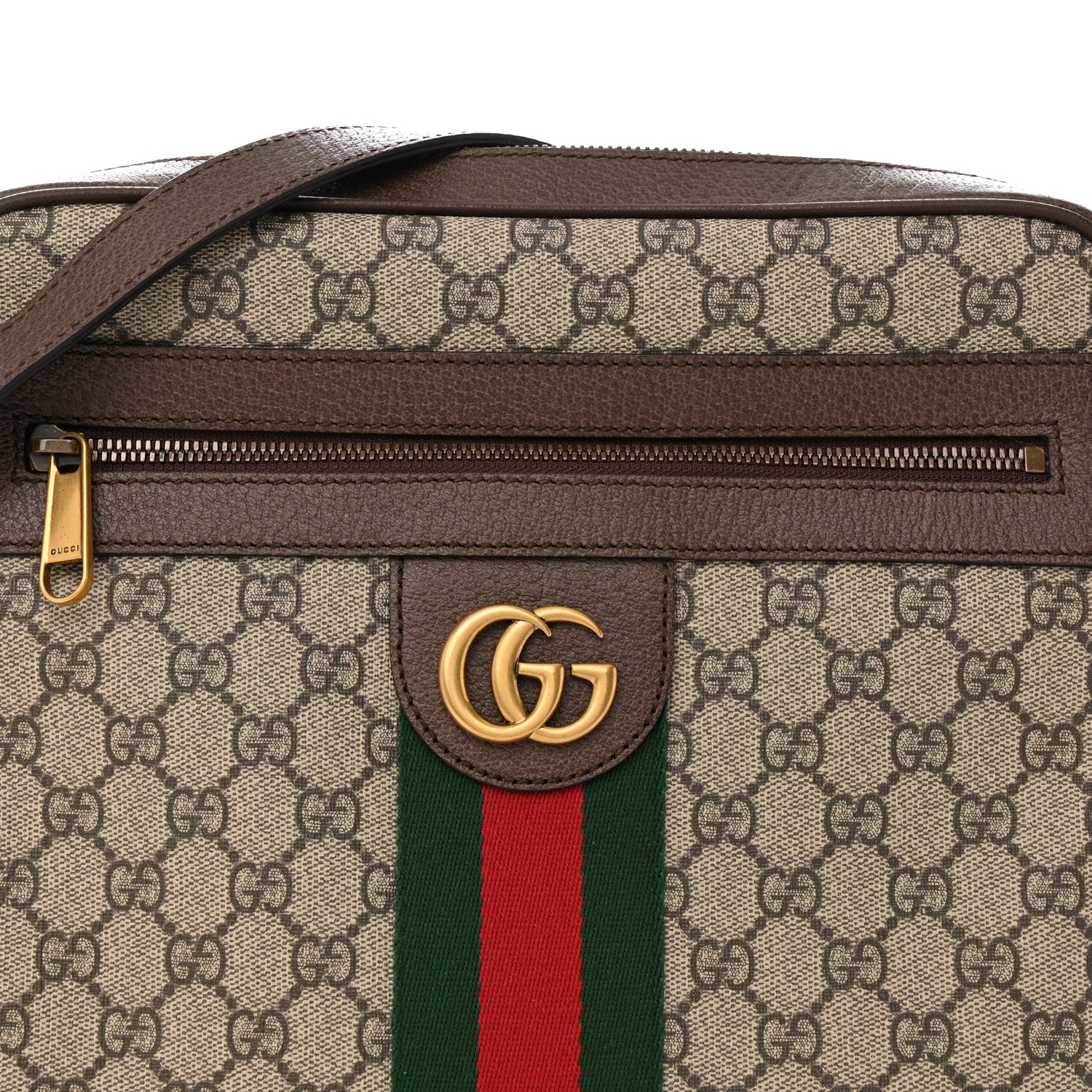 Gucci GG Supreme Monogram Web Small Ophidia Messenger Bag Brown 8 of 12