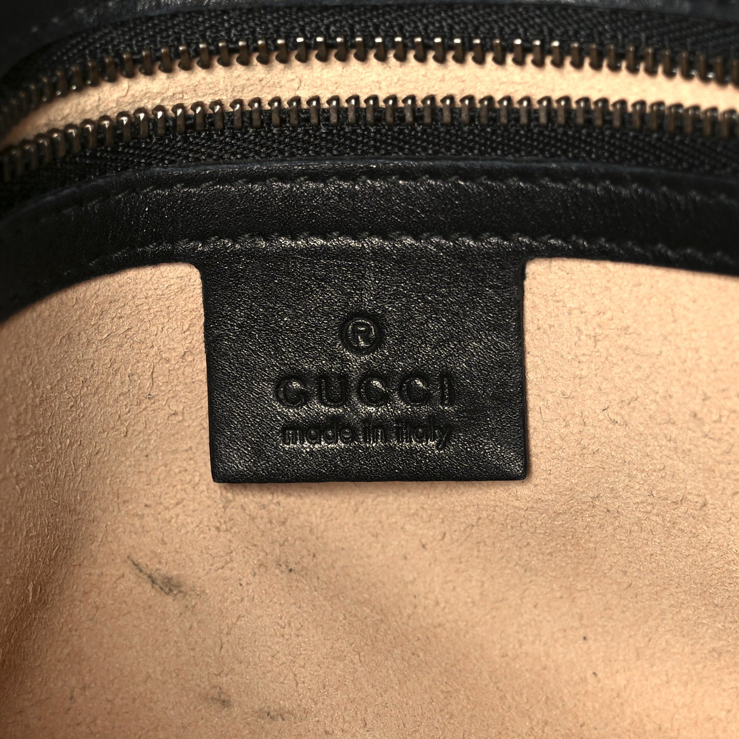 Calfskin Matelasse Studded Small Pearly GG Marmont Shoulder Bag Black