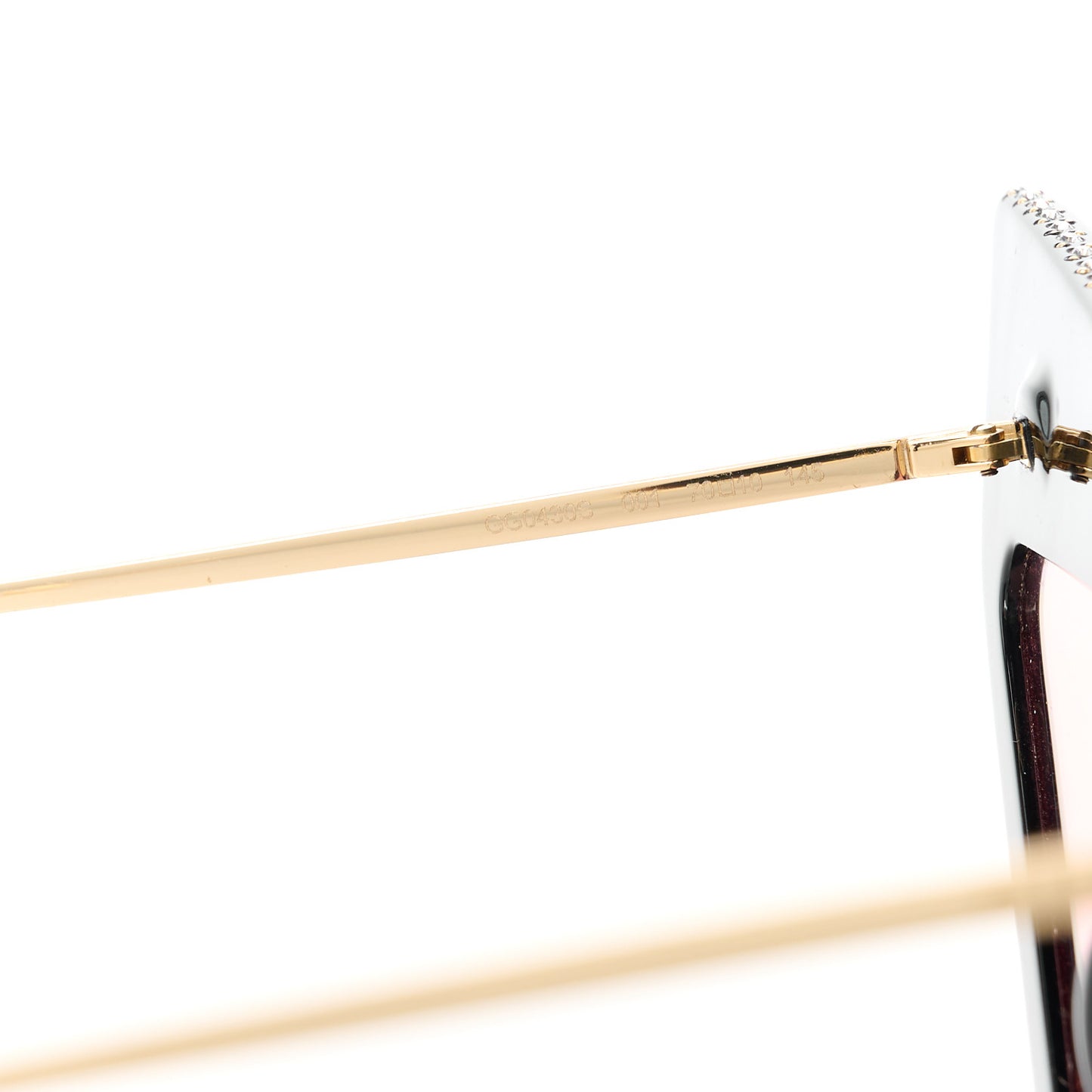 Acetate Crystal Geometric Sunglasses GG0430S Black