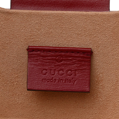 Gucci Calfskin Hexagon GG Torchon Key Box Bag New Cherry Red Oro 6 of 13