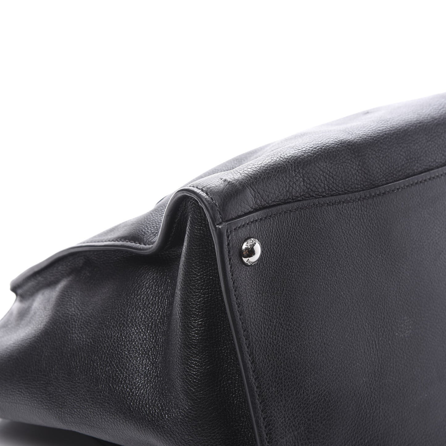 Glace Calf Twin Pocket Tote Black