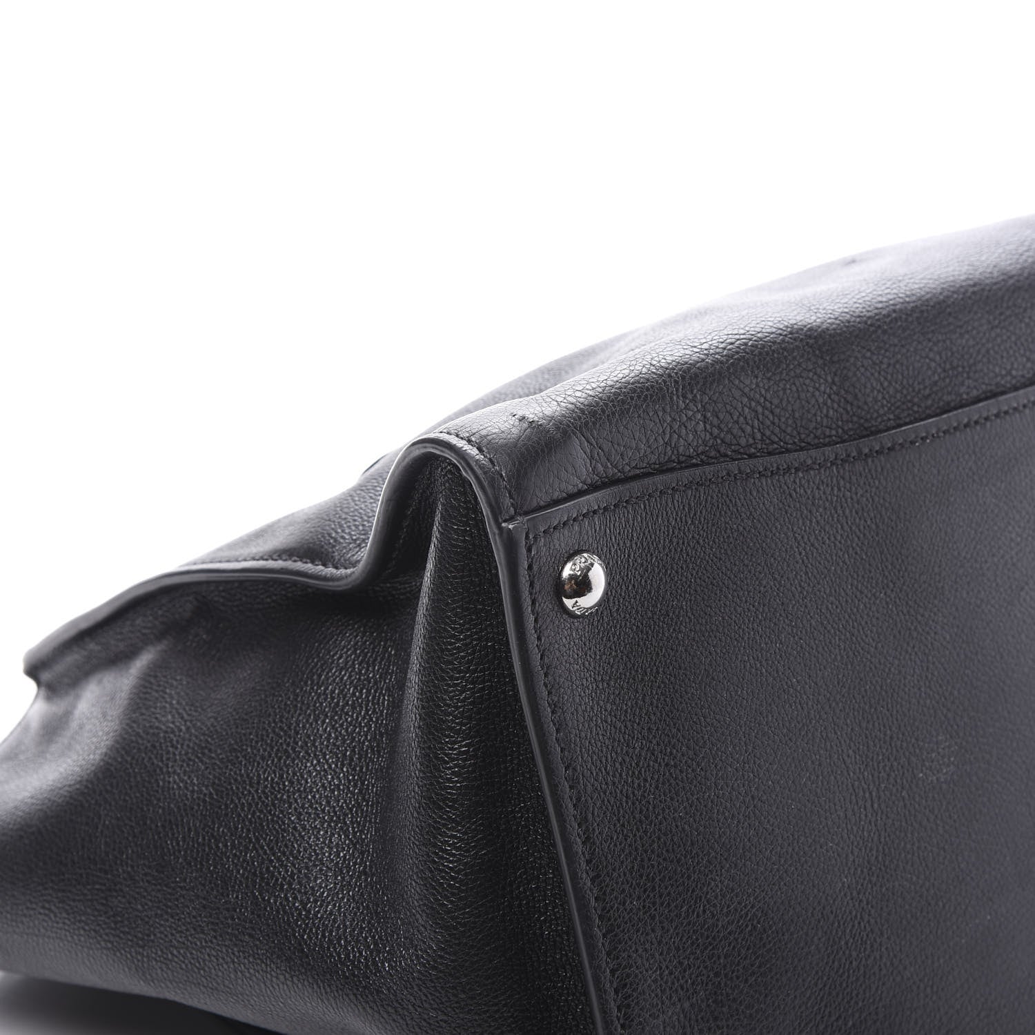 Prada Glace Calf Twin Pocket Tote Black 7 of 10