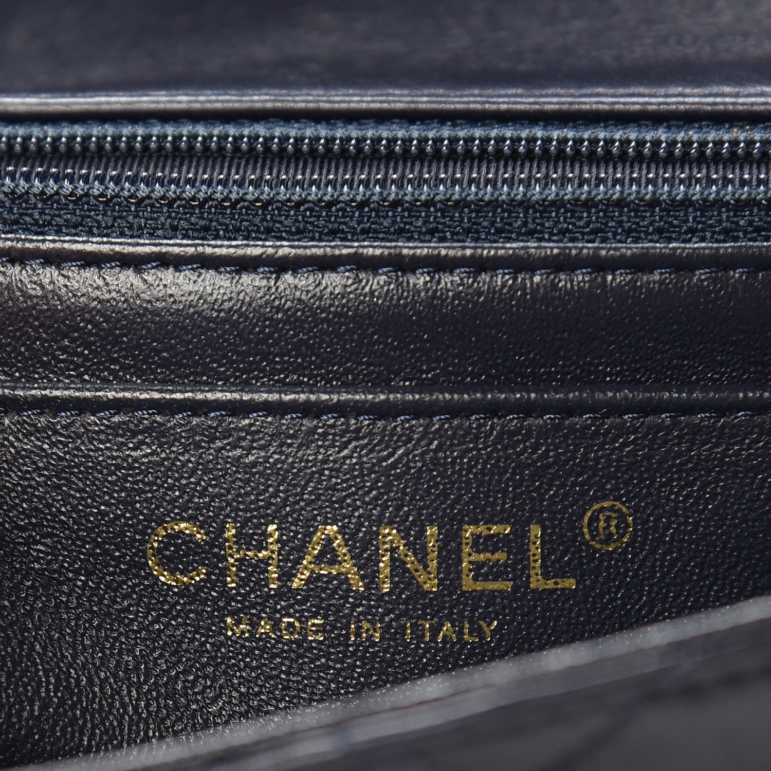 Chanel Lambskin Quilted Mini Square Flap Navy Blue 6 of 12