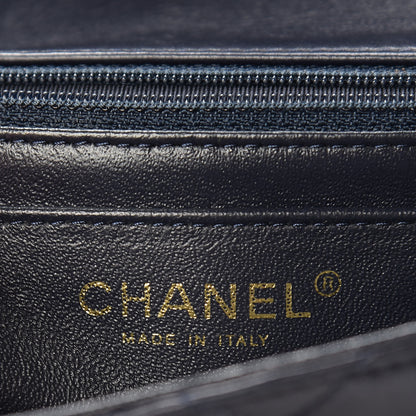 Chanel Lambskin Quilted Mini Square Flap Navy Blue 6 of 12