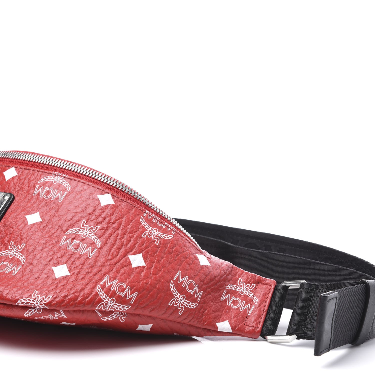MCM Visetos Small Fursten Belt Bag Red 7 of 9