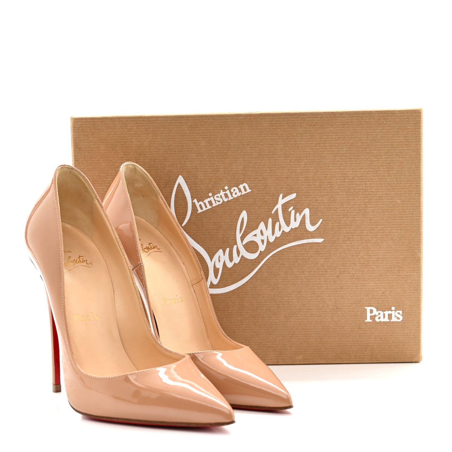 Christian Louboutin Patent So Kate 120 Pumps 37 Nude 1879676
