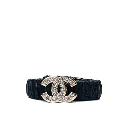 Chanel Calfskin Crystal CC Belt 85 34 Black 1 of 4
