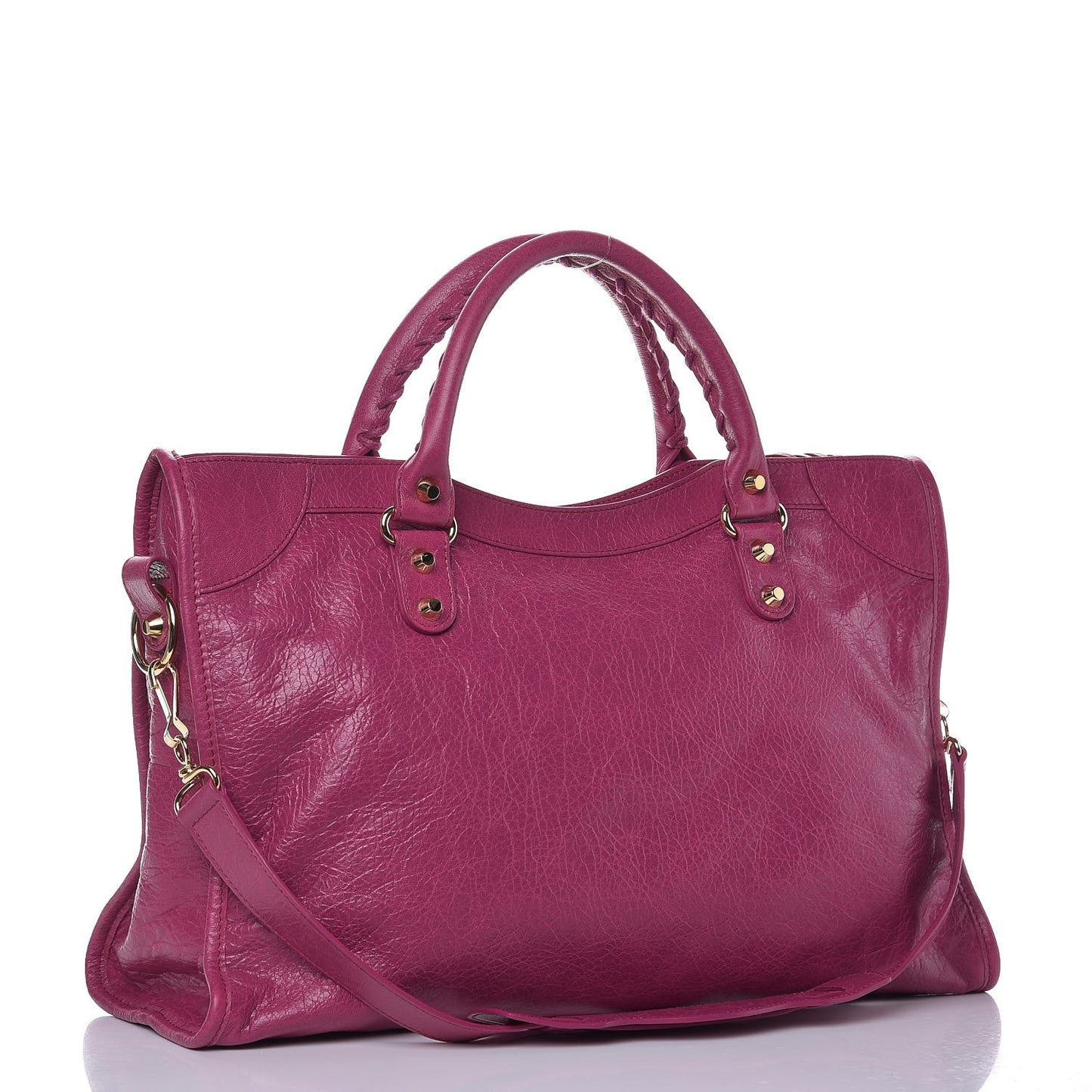 Agneau Classic Gold Hardware City Rose Dahlia