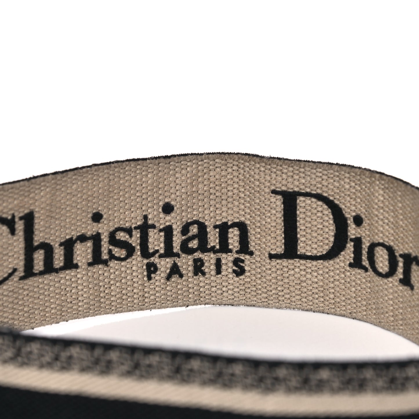 Canvas Embroidered Shoulder Strap Black