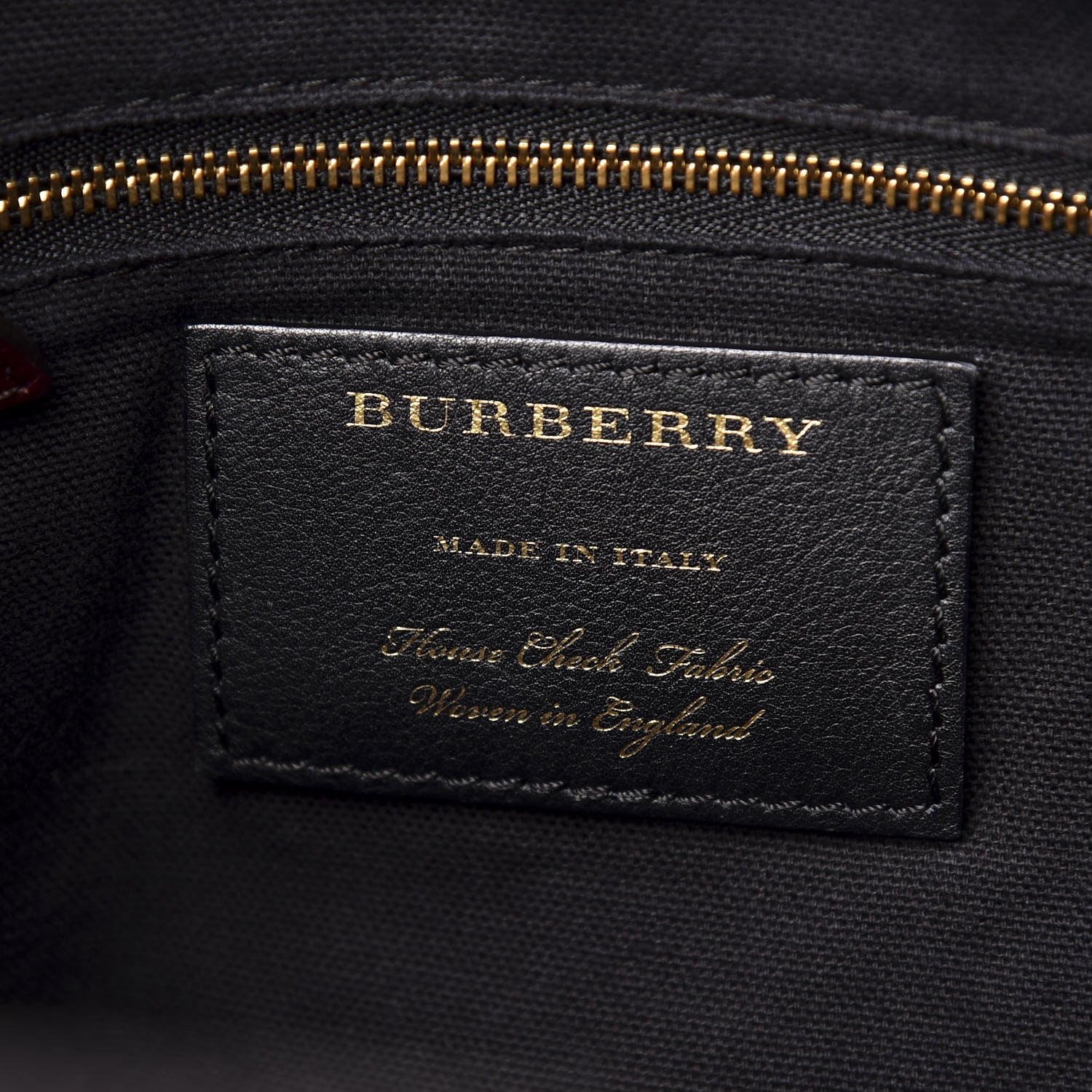 Burberry Grainy Calfskin House Check Small Canterbury Tote Burgundy 8 of 9