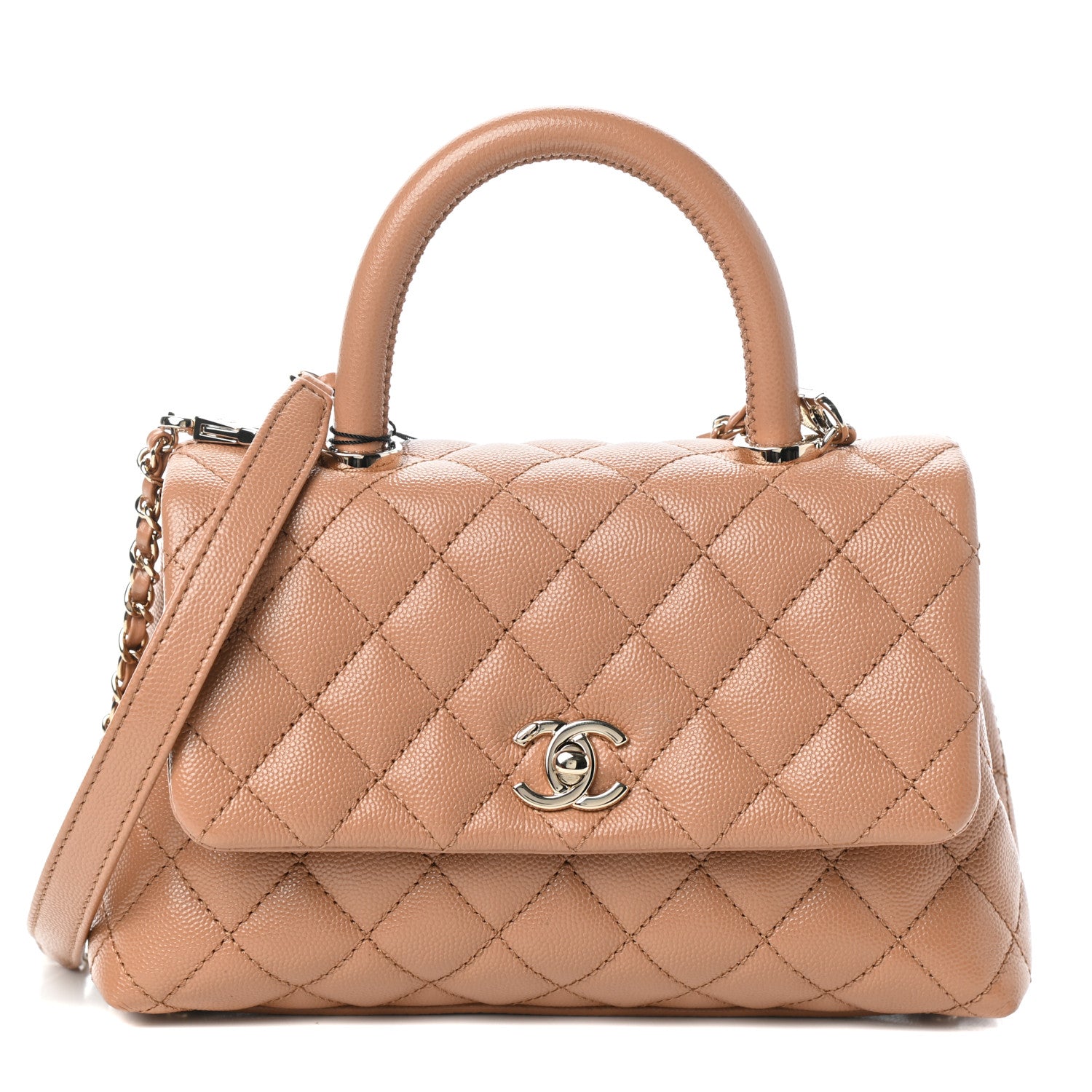 Chanel Caviar Quilted Mini Coco Handle Flap Brown 1 of 9