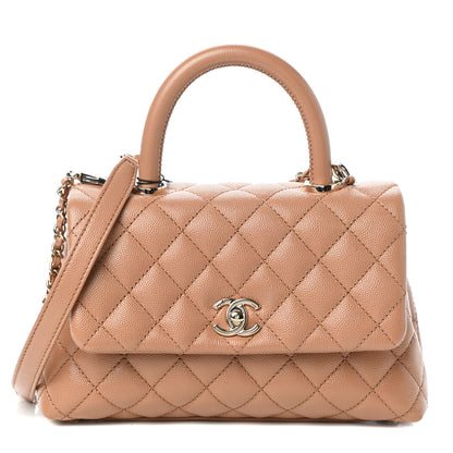 Chanel Caviar Quilted Mini Coco Handle Flap Brown 1 of 9